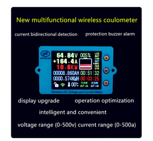 DC 100/500V 100/300A kablosuz gerilim metre voltmetre ampermetre güneş pil şarj Coulometer kapasiteli güç dedektörü test cihazı - Product Image 3