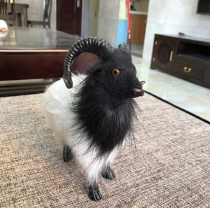 Venta al por mayor de fábrica, juguete de peluche de <span class=keywords><strong>cabra</strong></span> <span class=keywords><strong>Boer</strong></span> hecho a mano, figurita de oveja, decoración del hogar para niños, regalo al aire libre, simulación de piel, granja de animales - Product Image 4