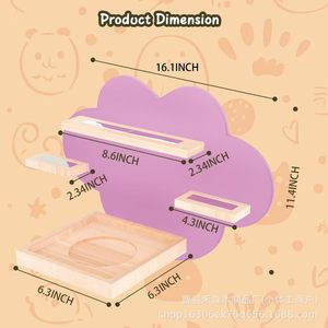 Wooden <b>Wall</b>-<b>Mounted</b> Storage <b>Shelf</b> 16.1x11.4 Inch For Childrens Room Toy Organizer Durable Design - Product Image 1