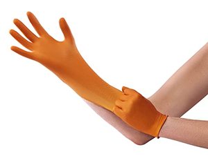 8 mil Nitrile Orange kim cương găng tay làm giá máy bột miễn phí Grip Heavy Duty - Product Image 1