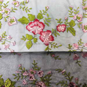 Tùy Chỉnh 3D Thêu Hoa Ren Vải Net Dệt Kim Với Nhuộm Mô Hình Lưới Cho Váy Cưới Và Tutu Phụ Kiện - Product Image 3