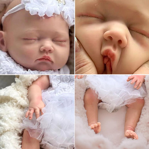 Muñeca realista de niña OtardDolls, muñeca Reborn de 45 cm con diadema de flores blancas para coleccionistas y exhibición - Product Image 5