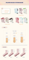 Chaussettes de Pilates personnalisées en coton jacquard pour jeunes, antidérapantes et mignonnes