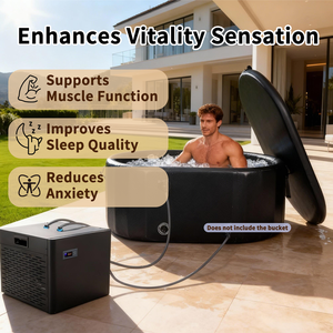Enfriador de Bañera de Hielo de 0.3HP con Bomba de Desinfección Dual, Sistema de Enfriamiento por Inmersión en Frío para Atletas, Máquina Enfriadora de Bañera de Hielo - Product Image 6
