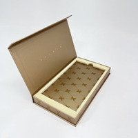 Boîte en carton noir mat avec impression personnalisée emballage simple d'aimant pour bijoux boîte cadeau pliante en papier à rabat magnétique