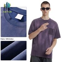 T-shirt en coton 275 g/m² pour homme, coupe oversize, effet délavé, style streetwear, personnalisable avec logo, par le fabricant