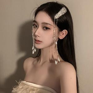 Pinza de pelo con borlas de perlas de estilo chino para mujer, flequillo lateral, Clip BB, elegante y versátil, tocado mongol, pasador, <span class=keywords><strong>Fixa</strong></span> de salón - Product Image 3