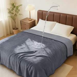 ผ้าห่มขนแกะนุ่มแบบกำหนดเอง ผ้าห่มสองด้านกันน้ำ 100% สำหรับผู้ใหญ่ - Product Image 1