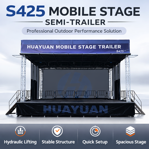 Semi-remorque de scène mobile S425 pour événements professionnels, scène de 9,7 m et haute résistance au vent - Product Image 1