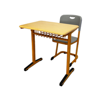 Ensemble de bureau et chaise d'écolier individuel en métal, moderne, durable et réglable, pour salle de classe