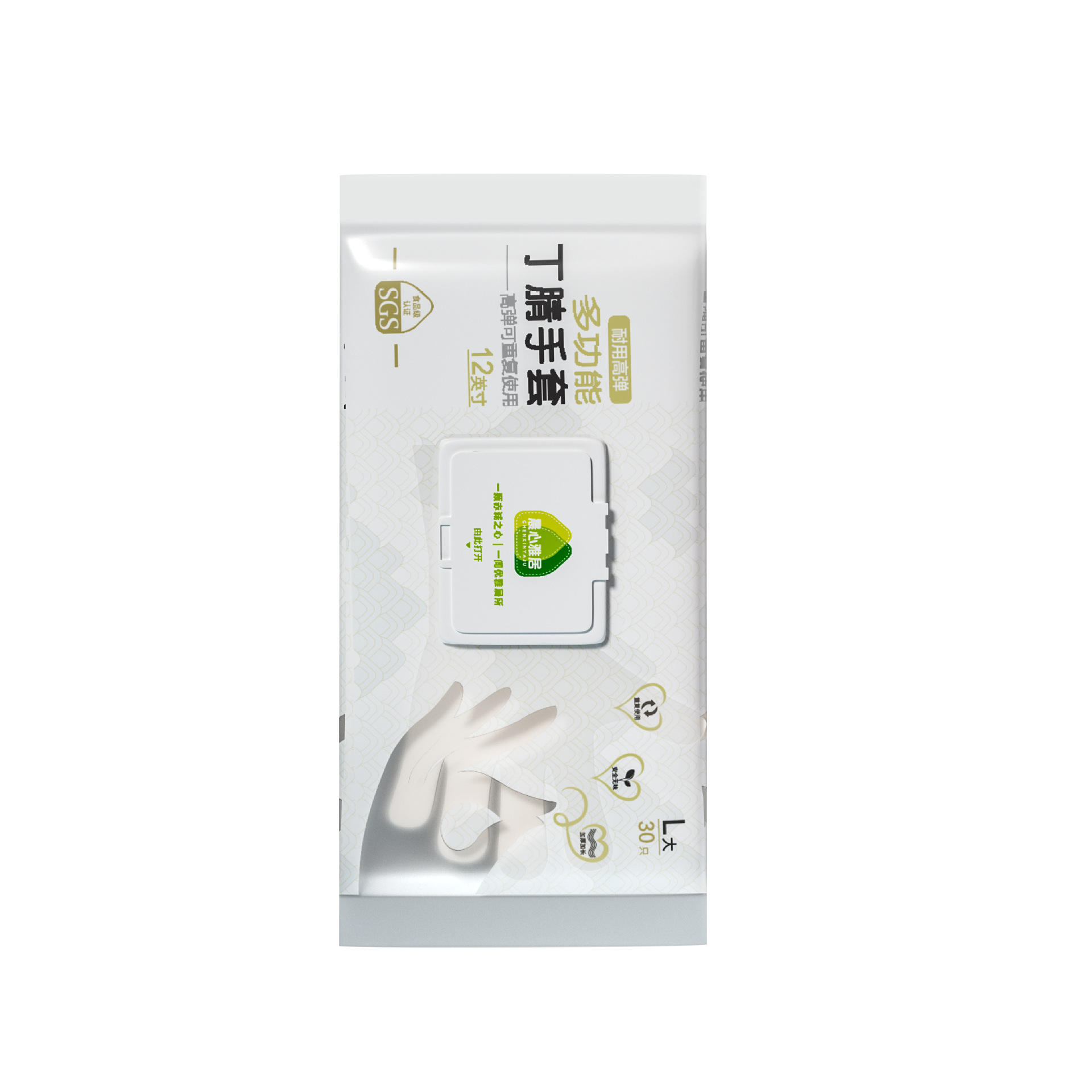 12-inch nitrile white (30 pieces)