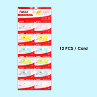 FOSKA couleurs pastel porte-clés couteau utilitaire 12 pièces compact et ergonomique Mini boîte à tranches ensemble de coupe rétractable