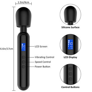 10 titreşim modları LED sıvı kristal ekran AV vibratör orta 4-speed USB şarj kadın Masturbator yetişkin eğlenceli seks oyuncak - Product Image 5