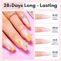 Vernis à ongles en gel poly naturel, écologique, sans HEMA/DI-HEMA, végan, non toxique, paillettes pour extensions d'ongles
