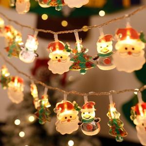 Cadena de luces de bola de Navidad LED de diseño personalizado luces decorativas <span class=keywords><strong>Grinch</strong></span> impermeables para árbol de Navidad plástico alimentado por batería - Product Image 3