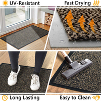 Tapis de sol d'extérieur à poils coupés, paillasson d'entrée en PVC lavable, tapis de sol d'intérieur pour la maison, le bureau et le magasin