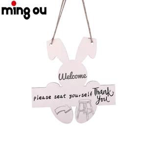 Decor Sublimation Printing Logo Wooden Door Hanging Ornaments Hanging Sign Plaque