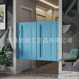 Puerta de Madera Sólida, Puerta Interior Moderna de Media Altura, Aislamiento Acústico, Color y Grosor Personalizables - Product Image 3