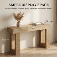 Nouvelle table d'entrée en bois, table de couloir, table derrière le canapé, console de 160 cm de long