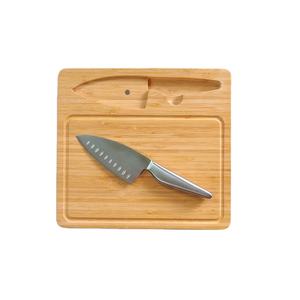 Un tagliere da viaggio curvo con un coltello da chef e una copertura da viaggio in silicone è perfetto per camper, campeggio, canottaggio o picnic - Product Image 3