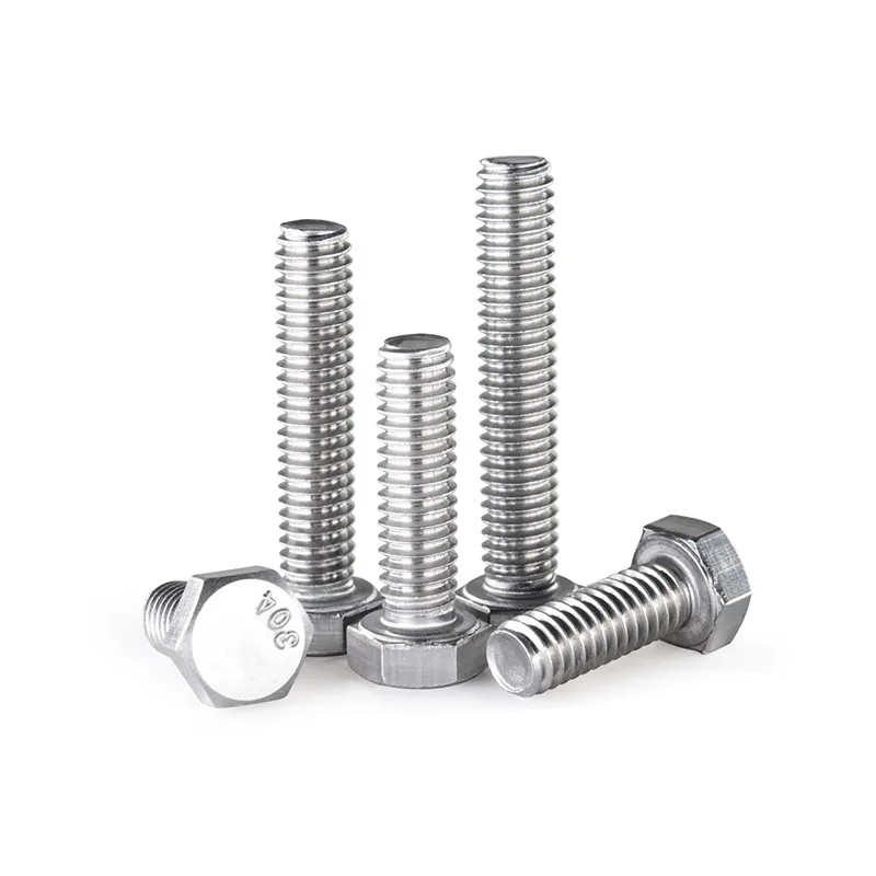 for excavator bulldozer DIN 933 Bolts manufacturers Customized stainless SS304 A2-70 hex Flat head hexagon head cap screws bolts