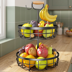 Cesta de Frutas Moderna y Ecológica de Alambre de Hierro, Duradera, para Cocina y Mesa de Comedor, Organizador de Almacenamiento Abierto - Product Image 4