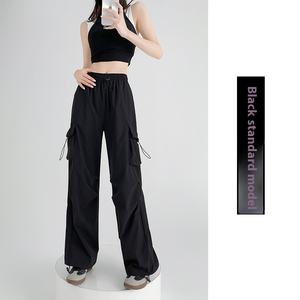 Pantaloni Cargo da <span class=keywords><strong>donna</strong></span> a vita media <span class=keywords><strong>stile</strong></span> autunnale pantaloni da paracadute larghi per abbigliamento Casual - Product Image 6