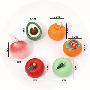 Velas Aromáticas de Cera de Soya <span class=keywords><strong>con</strong></span> Aroma a Naranja, Modernas, Hechas a Mano, <span class=keywords><strong>con</strong></span> Forma de Fruta Artificial, Regalos de Navidad de Color Naranja, Venta al Por Mayor - Product Image 2