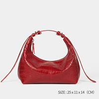 Bolso de Lujo para Mujer, Diseño 2026, Último Modelo, Color Sólido, Estilo Cocodrilo, Bolso de Mano de PU para Chicas