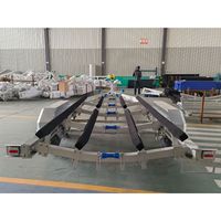 Remorque pour bateau et embarcation nautique d'occasion de 8 m (28 pi) personnalisée, 2 essieux, capacité de charge de 3000 kg