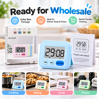 Mini minuteur de cuisine numérique avec dos magnétique, écran LCD, compte à rebours et compte à rebours progressif pour la cuisine, la pâtisserie, la salle de classe et l'étude