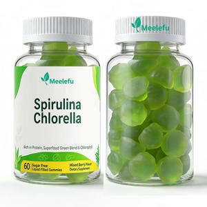 Gummies de spiruline et de chlorelle en marque propre, vitamines super vertes, compléments alimentaires verts quotidiens avec chlorophylle, énergie naturelle - Product Image 1