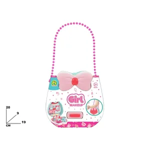 Estuche de maquillaje para niñas de 20x19cm con asa de cuentas para juego de belleza infantil - Product Image 1