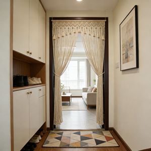 <span class=keywords><strong>Rideau</strong></span> en coton tissé à la main de style bohème, <span class=keywords><strong>rideau</strong></span> de séparation romantique nordique, anniversaire, écologique, maison, hôtel, B&B, porte, intimité - Product Image 4