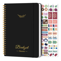 Carnet de budget personnalisé A5 en cuir à spirale, journal de suivi des dépenses annuel, mensuel et quotidien, carnet de comptes et planificateur d'épargne