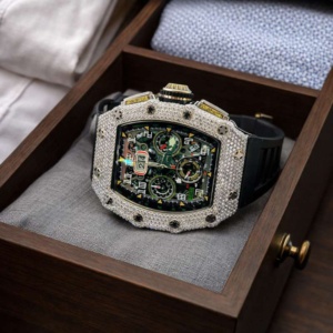 Luxury Unisex Moissanite Diamond ETA Quartz Sapphire Crystal Square <b>Case</b> <b>Watch</b> Yellow Gold Stainless Steel Analog Digital Full - Product Image 4