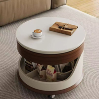 Mesa de Centro Moderna para el Hogar, Mueble Multifuncional con Almacenamiento Integrado, Mesa Auxiliar para Sofá con Altura Ajustable
