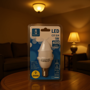 Led Bulb C37 E14 5W 3000K Warm Light 400Lm 25000H Lifespan - Product Image 3