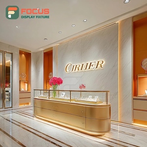 Modern Jewelry Store Interior Display Laminated Finish Brand Store Showcase Cabinet - Product Image 1