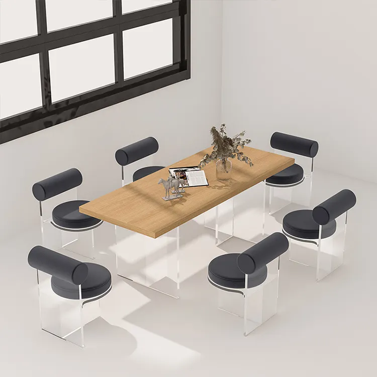 Chaise de salle à manger en acrylique sur mesure, dossier en acrylique Transparent, chaise de loisirs