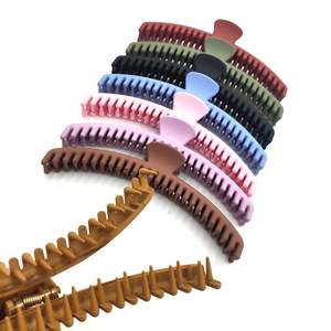 Pinzas de Pelo Largas Mate para Mujer, Estilo Yoga, para Conducir, Delgadas, 12 Unidades, Color Morandi, Pinzas Grandes de Plástico - Product Image 1