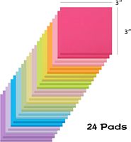 Blocs-notes autocollants 3x3 pouces, couleurs vives, personnalisables, faciles à coller pour la maison, le bureau et les carnets