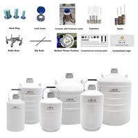 Prix du récipient d'azote liquide pour insémination artificielle Réservoir LN2 Réservoir d'azote liquide de 10 litres Conteneur d'azote liquide