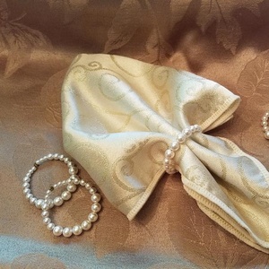 <b>White</b> Pearl Rare Collection Best Stylish Napkin Rings - Product Image 1