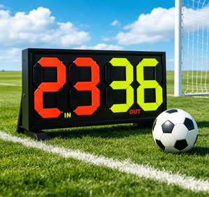 Tabellone Segnapunti Elettronico Portatile a 4 Cifre con Doppia Faccia e Cambio Manuale per Partite di Calcio - Product Image 4