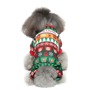 <span class=keywords><strong>Pijama</strong></span> <span class=keywords><strong>de</strong></span> Navidad y Primavera <span class=keywords><strong>para</strong></span> Mascotas, Mono <span class=keywords><strong>de</strong></span> Cuatro Patas con Patrón Geométrico, Ropa Suave y Cálida <span class=keywords><strong>para</strong></span> Perros y Gatos Pequeños - Product Image 4