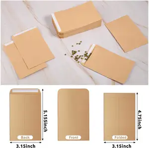 Zaad Kraft Munt Enveloppen Zelfklevend Gele Kleine Enveloppen Met Gegomde Flap Papier Mini Enveloppen