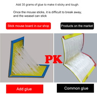 Piège à souris Papier Colle Autocollant Antiparasitaire pour souris Colle pour souris Pièges à souris Tampon collant