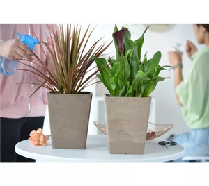 Jardinière de fleurs en plastique écologique, Pot décoratif de jardin - Product Image 5
