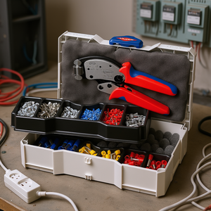 ชุดเครื่องมือย้ำสายไฟ Knipex พร้อมขั้วต่อและตัวเชื่อมต่อแบบต่างๆ สำหรับงานเดินสายไฟ - Product Image 3